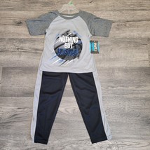 New Boy&#39;s Shirt Crunch Time Brand Black Gray Outfit or Pajama Size Small 6/7 - £9.38 GBP