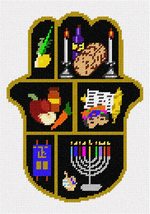 Pepita Needlepoint Canvas: Hamsa Judaica, 7&quot; x 10&quot; - £39.96 GBP+