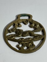 Vintage horse brass horse galloping thru a field cottage core - $19.39
