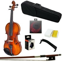 Paititi 1/4 Size Artist-200 Serie Solid Wood Ebony Fitted Violin with Bow Case - £66.54 GBP