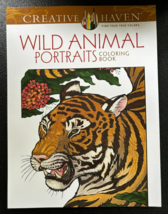 Creative Haven Wild Animal Portraits Coloring Book (Adult Coloring) - New - $7.00