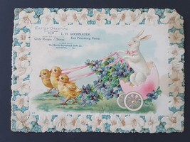 1880s antique EASTER east petersburg pa GOCHNAUER anthropomorophic BUNNY 7.25x10 - £69.58 GBP