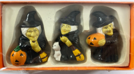 Vintage Loomco 3 Piece Ceramic 3 in Witch Set Figurines - £23.80 GBP