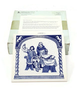 BLUE DELFT HOLLAND HANDMADE PILL TILE 1987 BURROUGHS WELLCOME CO. DUTCH ... - $364.74 MXN