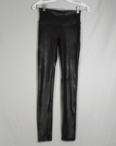 Spanx by Sarah Blakely High Waist Black Faux Leather Leggings Size SM Petite - £30.25 GBP