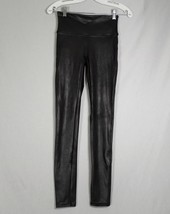 Spanx by Sarah Blakely High Waist Black Faux Leather Leggings Size SM Pe... - $38.61