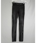 Spanx by Sarah Blakely High Waist Black Faux Leather Leggings Size SM Pe... - $38.61