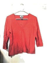 Vintage V-Neck Salmon-Colored Talbots Sweater - £29.72 GBP