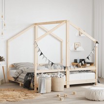 Kids Bed Frame 2x(80x160) cm Solid Wood Pine - $185.39