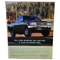 1997 Toyota T100 Truck Vintage Print Ad 90s 4x4  Power Tool - $10.49