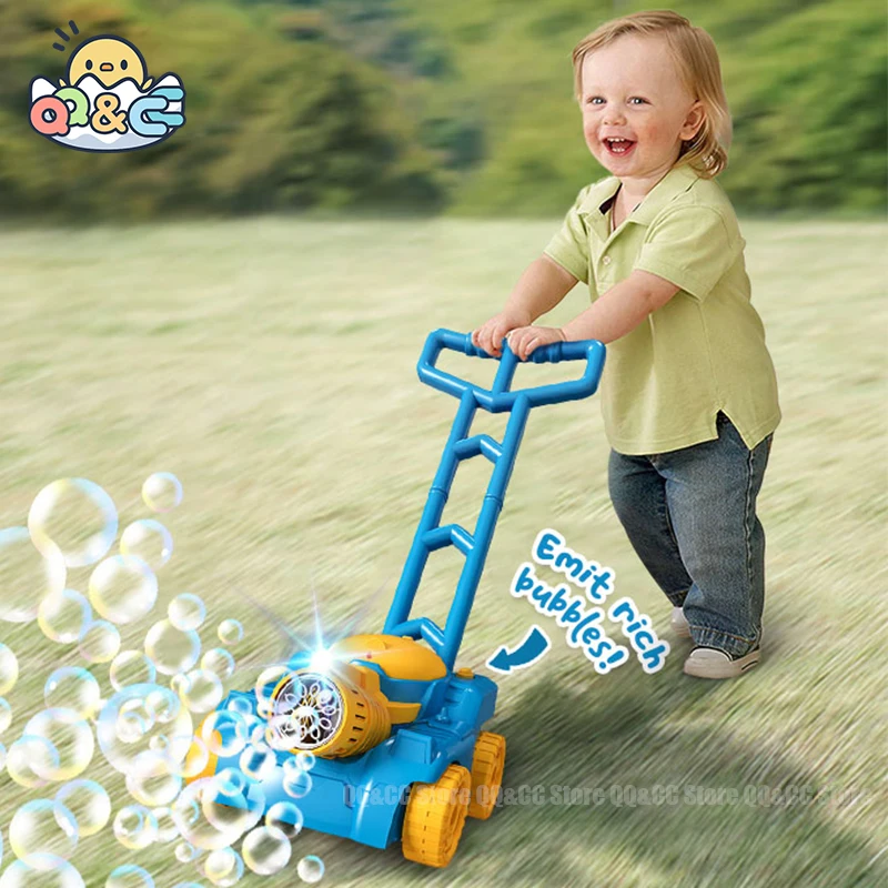 Automatic Lawn Mower Bubble Machine Weeder Shape Blower Baby Activity Walker for - £20.96 GBP+