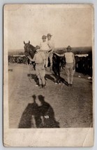 Soldiers and Horses Fort Sam Houston TX Shadow of Photographer RPPC Postcard V28 - £11.72 GBP