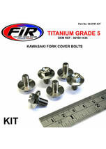 6 x Titanium Radiator Fork Covers Side Frame M6X10mm KAWASAKI KX80 BigW 90-94 - £32.23 GBP