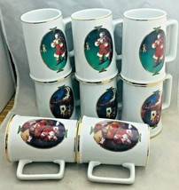 Coca Cola 8 Christmas 1996 Collector edition Beer mugs Stein 4 ½” porcelain - £18.55 GBP