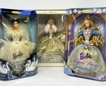 Lot of 3 Collectible Barbies-Swan Queen, Celebration Barbie, Sleeping Be... - $47.49
