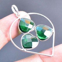 Chrome Diopside Heart Shape Cut Gemstone Handmade Pendant Jewelry 1.90&quot; SA 8377 - £3.18 GBP