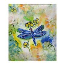 Betsy Drake Dragonfly&#39;s Garden Fleece Blanket - £50.43 GBP