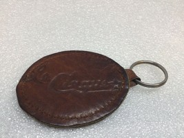 Vintage Brown Leather Promo Key Ring Keychain LE CIRQUE Ancien Porte-Clés Cuir - £6.58 GBP