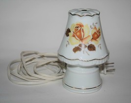 I W Rice Japan Ceramic Yellow Rose Perfume Lamp Night Light   #2410 - £28.47 GBP