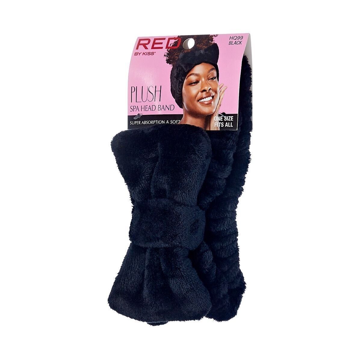 RED BY KISS PLUSH SPA HEAD BAND - HQ99 BLACK - $4.59