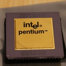 Intel Pentium 90 A80502-90 SX879 CPU Gold Top Bottom Tested &amp; Working 14 - $42.06