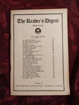 RARE Reader&#39;s Digest November 1924 Edward W. Bok Tobacco Smoking Irving Fisher - £48.35 GBP
