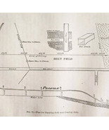 1903 Greeley Colorado Water Drainage Plan Wood Engraving Agriculture Far... - $19.99