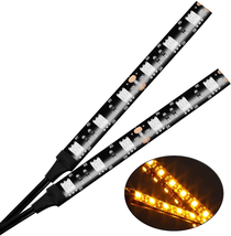 CZC AUTO 6 LED Amber Light Strip for Motorcycle Turn Signal Backup License Plate - £11.28 GBP
