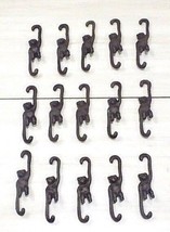 15 Monkey Hooks Plant Cast Iron Small Hook Hanger Kettle Hook Vintage Japanese - £23.59 GBP