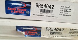 New Sealed Pair of Two(2) Disc Brake Rotors Rear Pronto BR54042 - £63.23 GBP