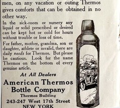 1911 Thermos The Bottle Advertisement Antique Ephemera American New York - $19.99