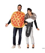 Pepperoni Pizza &amp; Cutter Adult Couples Costume Food Tunics Halloween GC1... - £68.14 GBP