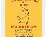 Golden Chicken &amp; Ribs Menu 9th Avenue New York  - $15.84