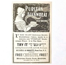Puritan Buckwheat Pancakes 1897 Advertisement Victorian Boston Food Fair... - £11.85 GBP