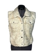 Gap Sherpa Teddy Vest Snap-Front White Sz. S - $461.34 MXN