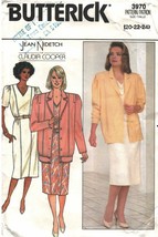 Misses&#39; JACKET &amp; DRESS Vintage 1986 Butterick Pattern 3970 Sizes 20,22 - $15.00