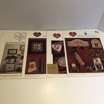 4 The Need&#39;l Love Company Cross Stitch Pattern Leaflets Lot Christmas - $19.79
