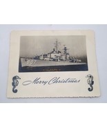 Vtg USN Navy USS Benner Rare Christmas Card Unusual Ephemera Military - $40.00