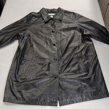 Preston & York RN#58909 Women's Black Genuine Leather Buttons Jacket Size 3X image 13