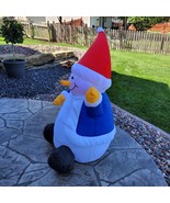 Large Gemmy 2004 Christmas White Snowman 4&#39; Foot Airblown Inflatable Hat... - $659.52 MXN