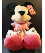 DISNEY WORLD JUST PLAY VALENTINES DAY PINK MICKEY MOUSE SOFT PLUSH TOY D... - $10.20