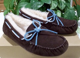 Uggs Ugg Australia 5133 Dakota Slippers Mocassins Coffee Espresso Brown 5 NIB - £51.59 GBP