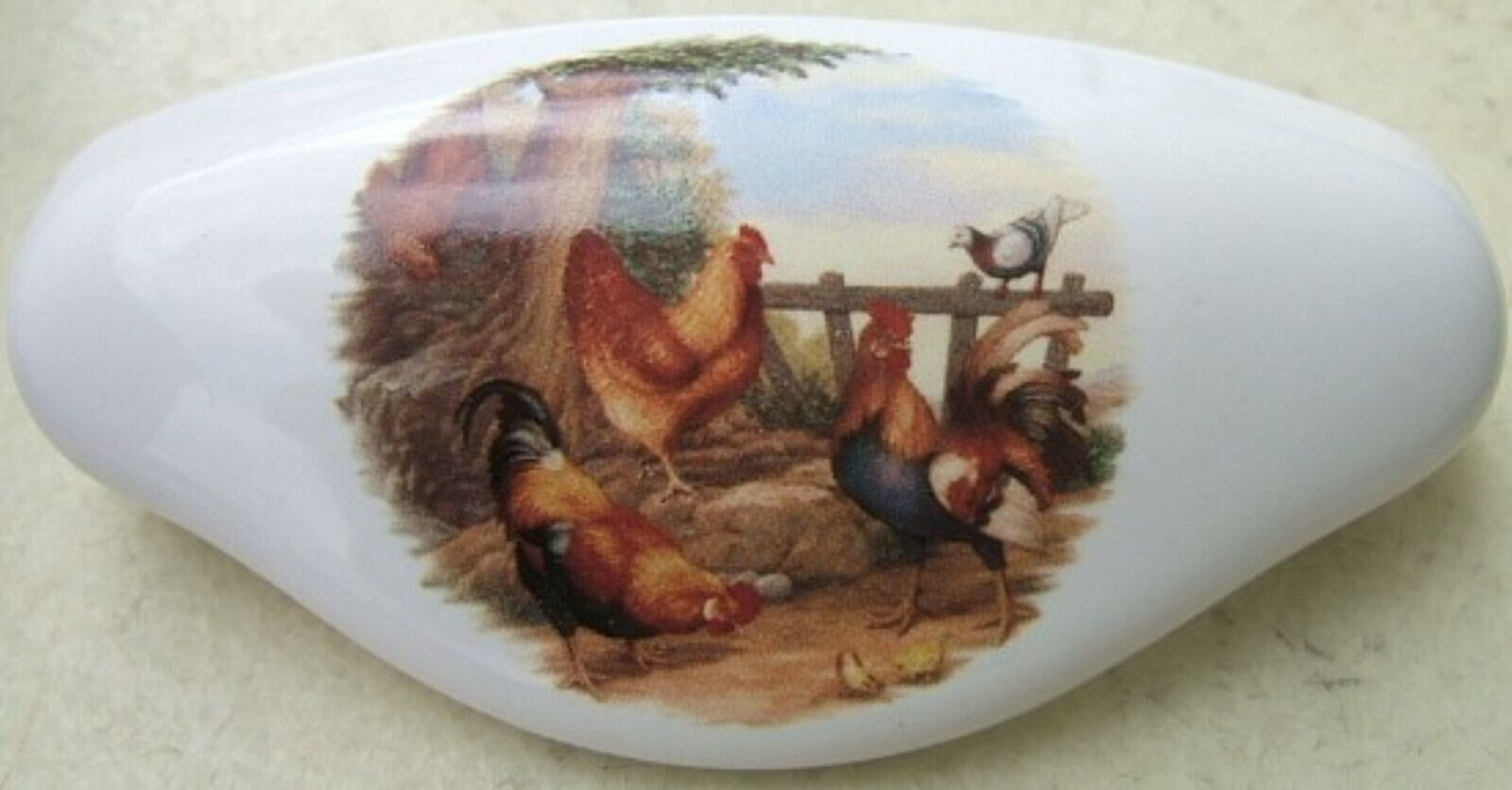 Primary image for Ceramic Cabinet Drawer Pull Rooster Farm Chicken #3