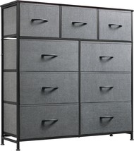 Wlive 9-Drawer Dresser, Tall Chest Organizer Unit With Fabric Bins,, And... - £93.43 GBP