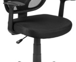 Desk Chair By Flash Furniture With Mid-Back Black Mesh Swivel And T-Arms. - £96.72 GBP
