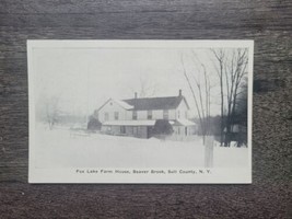 Vintage Postcard White Border Fox Lake Farm House Beaver Brook Sull County NY - £6.74 GBP