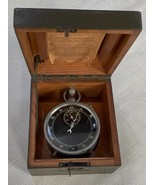 SALE RARE German weather Instrumentation Timer and wood shipping case- working