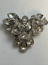 Signed Weiss Crystal Rhinestone 2”X1.5” Pin Brooch - $39.55