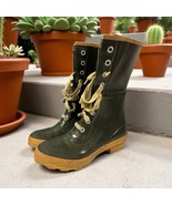 Vintage Steel Shank Insulated Green Boots Steel Shank  Mens 7 Women&#39;s 9 ... - $645.69 MXN
