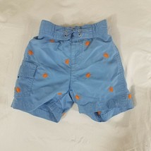 Infant Swim Trunks Kids Shorts Blue Orange Crabs swimsuit Size 3-6 Months - £7.14 GBP